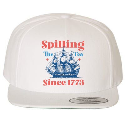 Spilling The Tea Since 1773 Wool Snapback Cap