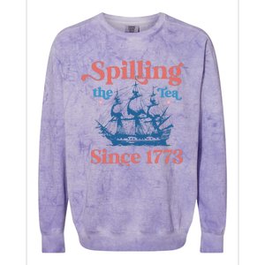 Spilling The Tea Since 1773 Colorblast Crewneck Sweatshirt