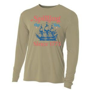 Spilling The Tea Since 1773 Cooling Performance Long Sleeve Crew