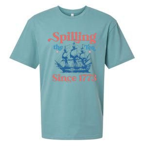 Spilling The Tea Since 1773 Sueded Cloud Jersey T-Shirt