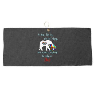 So There's This Calls Me Dad Autism Father Large Microfiber Waffle Golf Towel