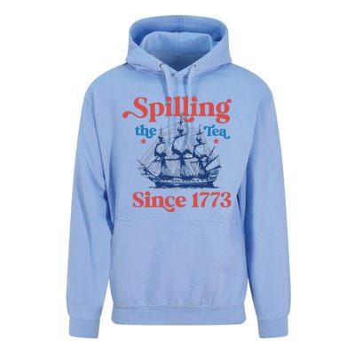 Spilling The Tea Since 1773 4th Of July Unisex Surf Hoodie