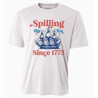 Spilling The Tea Since 1773 4th Of July Cooling Performance Crew T-Shirt