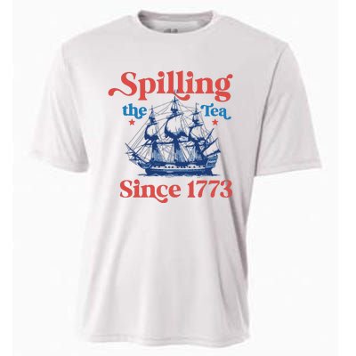 Spilling The Tea Since 1773 4th Of July Cooling Performance Crew T-Shirt