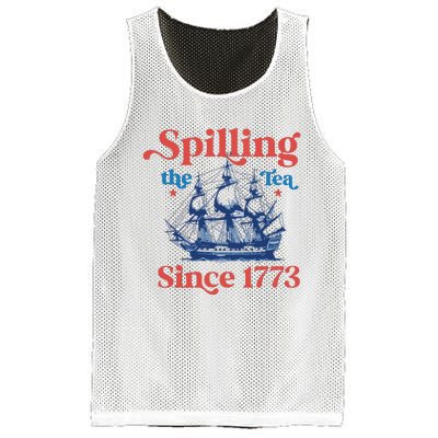 Spilling The Tea Since 1773 4th Of July Mesh Reversible Basketball Jersey Tank