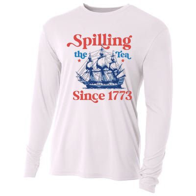 Spilling The Tea Since 1773 4th Of July Cooling Performance Long Sleeve Crew