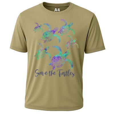 SAVE THE TURTLES Sea Turtle Lover Earth Day Activist Quote Performance Shirt