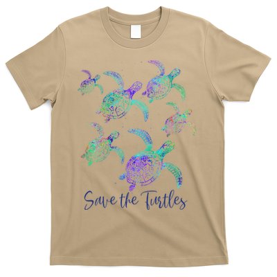 SAVE THE TURTLES Sea Turtle Lover Earth Day Activist Quote T-Shirt