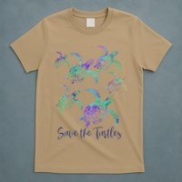 SAVE THE TURTLES Sea Turtle Lover Earth Day Activist Quote T-Shirt