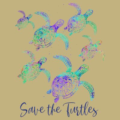 SAVE THE TURTLES Sea Turtle Lover Earth Day Activist Quote T-Shirt