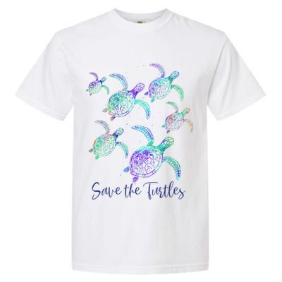 SAVE THE TURTLES Sea Turtle Lover Earth Day Activist Quote Garment-Dyed Heavyweight T-Shirt