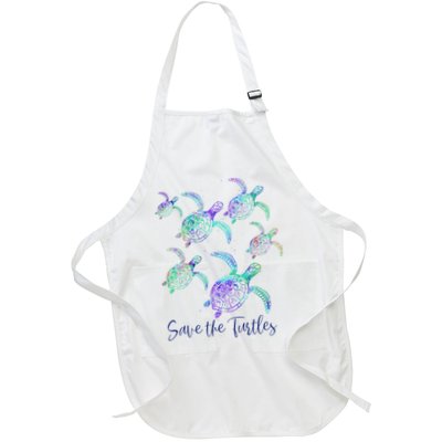 SAVE THE TURTLES Sea Turtle Lover Earth Day Activist Quote Apron