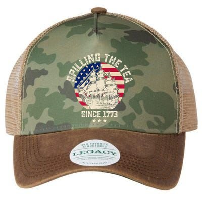Spilling The Tea Since 1773 Vintage 4th Of July Usa History Legacy Tie Dye Trucker Hat