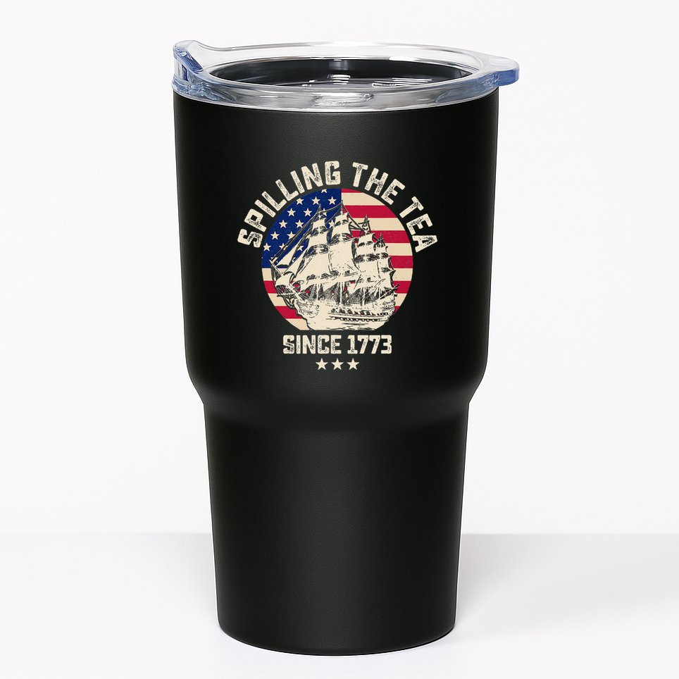 Spilling The Tea Since 1773 Vintage 4th Of July Usa History Tumbler