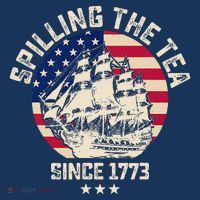 Spilling The Tea Since 1773 Vintage 4th Of July Usa History Flatbill Hat