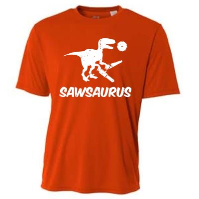 Sawsaurus TRex Tyrannosaurus Rex Funny Cooling Performance Crew T-Shirt