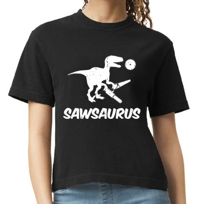 Sawsaurus TRex Tyrannosaurus Rex Funny Comfort Colors Boxy T-Shirt