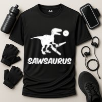 Sawsaurus TRex Tyrannosaurus Rex Funny Cooling Performance Crew T-Shirt