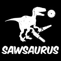 Sawsaurus TRex Tyrannosaurus Rex Funny 7-Panel Snapback Hat