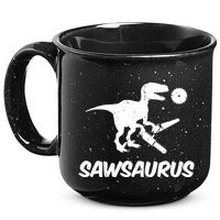 Sawsaurus TRex Tyrannosaurus Rex Funny 15oz Campfire Ceramic Mug