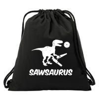 Sawsaurus TRex Tyrannosaurus Rex Funny Drawstring Bag
