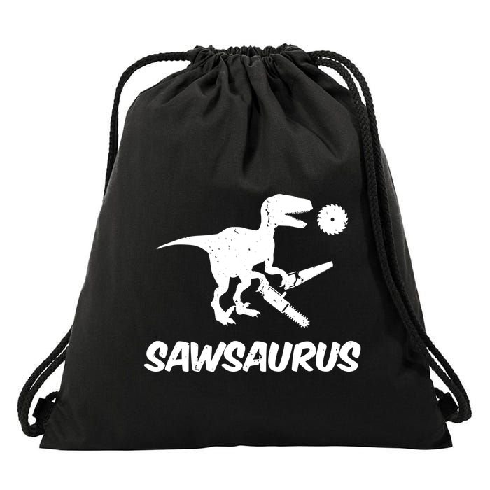 Sawsaurus TRex Tyrannosaurus Rex Funny Drawstring Bag
