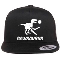 Sawsaurus TRex Tyrannosaurus Rex Funny Flat Bill Trucker Hat