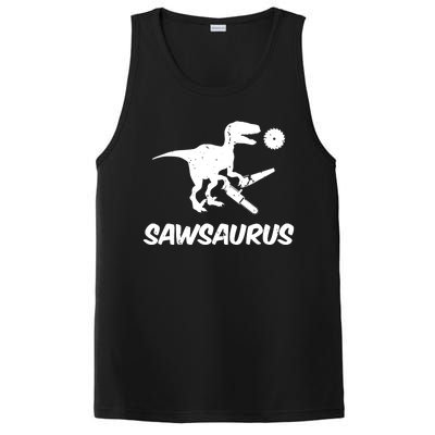 Sawsaurus TRex Tyrannosaurus Rex Funny PosiCharge Competitor Tank