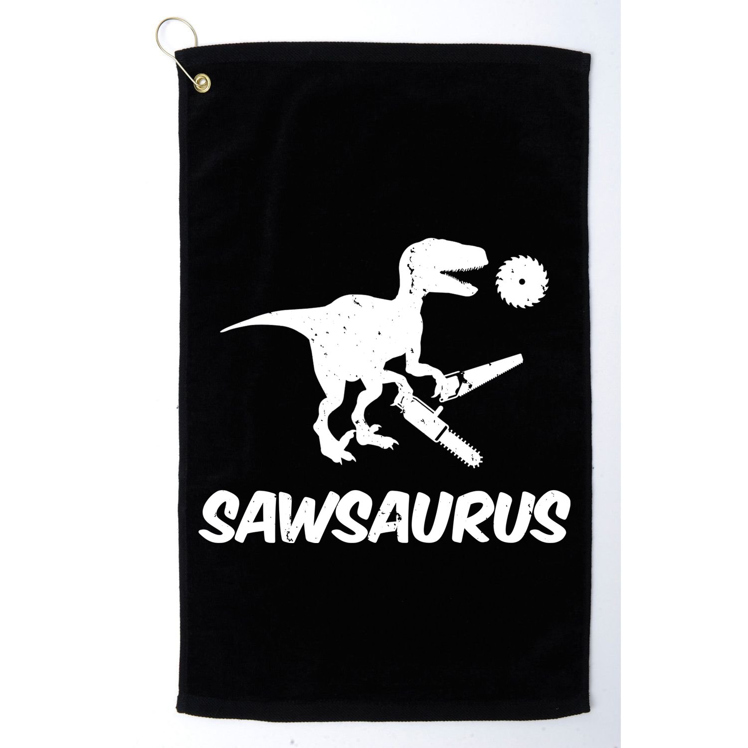 Sawsaurus TRex Tyrannosaurus Rex Funny Golf Towel