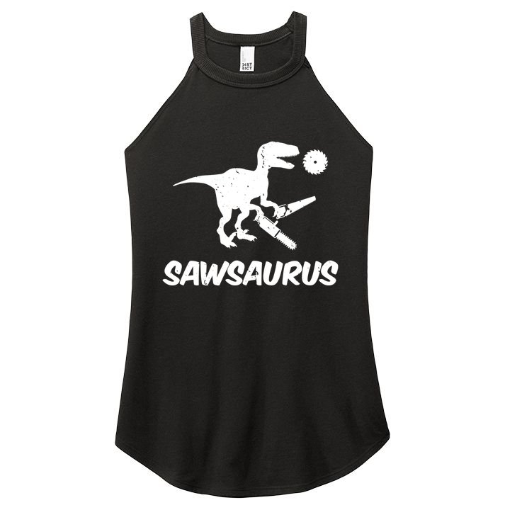 Sawsaurus TRex Tyrannosaurus Rex Funny Women's Perfect Tri Rocker Tank