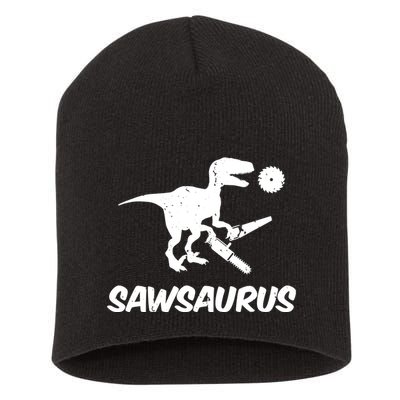 Sawsaurus TRex Tyrannosaurus Rex Funny Short Acrylic Beanie