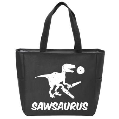 Sawsaurus TRex Tyrannosaurus Rex Funny Zip Tote Bag