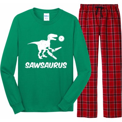 Sawsaurus TRex Tyrannosaurus Rex Funny Long Sleeve Pajama Set