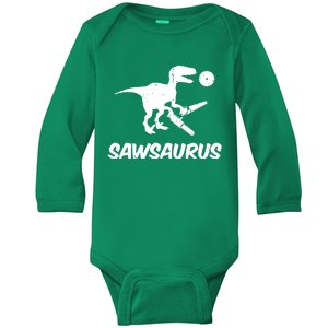 Sawsaurus TRex Tyrannosaurus Rex Funny Baby Long Sleeve Bodysuit