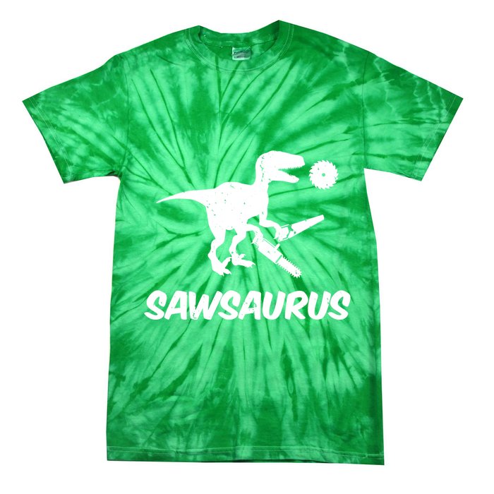 Sawsaurus TRex Tyrannosaurus Rex Funny Tie-Dye T-Shirt