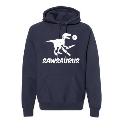 Sawsaurus TRex Tyrannosaurus Rex Funny Premium Hoodie