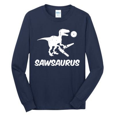 Sawsaurus TRex Tyrannosaurus Rex Funny Tall Long Sleeve T-Shirt