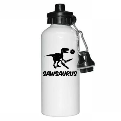 Sawsaurus TRex Tyrannosaurus Rex Funny Aluminum Water Bottle 