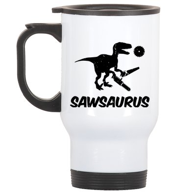 Sawsaurus TRex Tyrannosaurus Rex Funny Stainless Steel Travel Mug