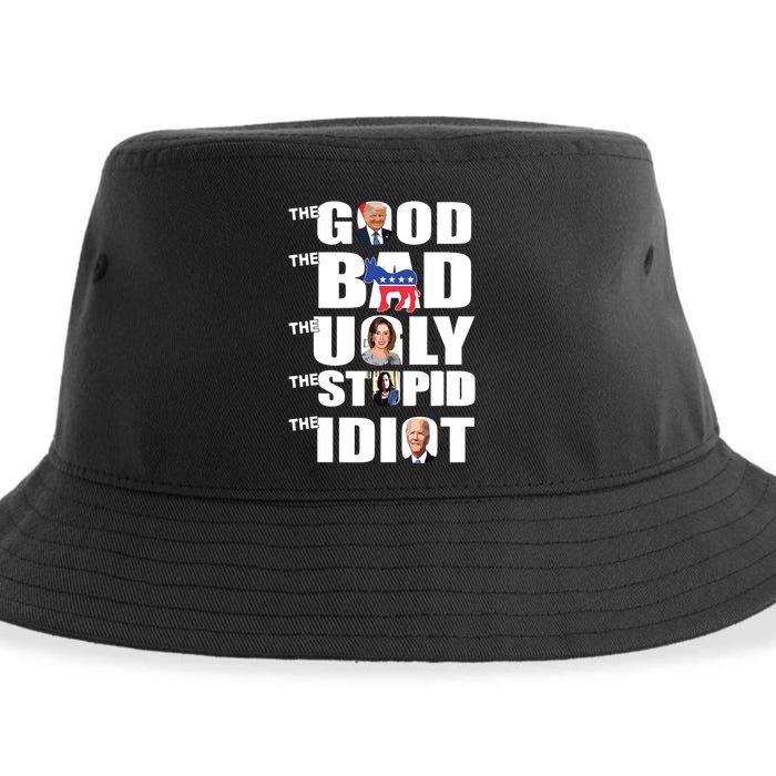Support Trump The Good The Bad The Ugly The Stupid The Idiot Sustainable Bucket Hat