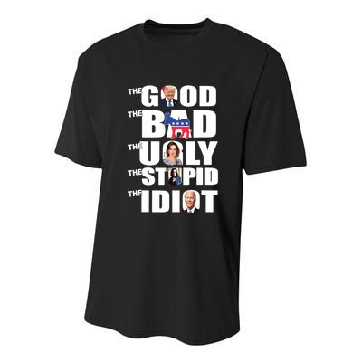 Support Trump The Good The Bad The Ugly The Stupid The Idiot Youth Performance Sprint T-Shirt