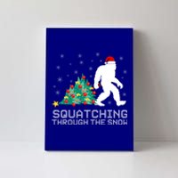 Squatching Through The Snow Bigfoot Christmas Sasquatch Gift Canvas