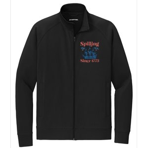 Spilling The Tea Since 1773 History Teacher Funny 4th July Gift Stretch Full-Zip Cadet Jacket