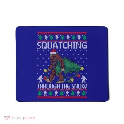 Squatching Through The Snow Bigfoot Lovers Christmas Meaningful Gift Mousepad
