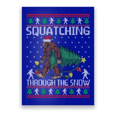 Squatching Through The Snow Bigfoot Lovers Christmas Meaningful Gift Poster