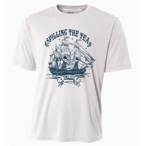 Spilling The Tea Since 1773 America Freedom Cooling Performance Crew T-Shirt