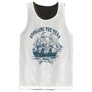 Spilling The Tea Since 1773 America Freedom Mesh Reversible Basketball Jersey Tank