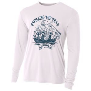 Spilling The Tea Since 1773 America Freedom Cooling Performance Long Sleeve Crew