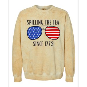 Spilling the Tea Colorblast Crewneck Sweatshirt