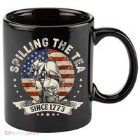 Spilling The Tea Since 1773 Patriotic 4th Of July 11oz C Handle Ceramic Mug
